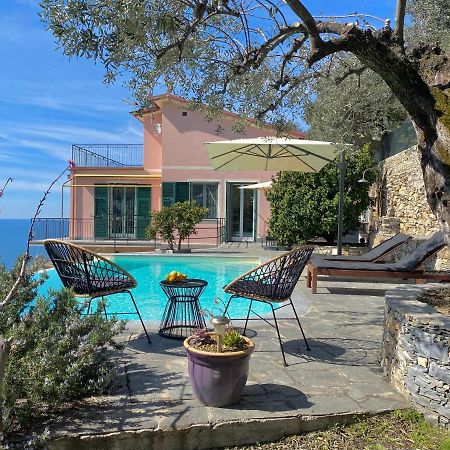 Ferienwohnung Casaviva - Ampio Trilocale Vista Mare Con Piscina - Pieve Alta Pieve Ligure Exterior foto
