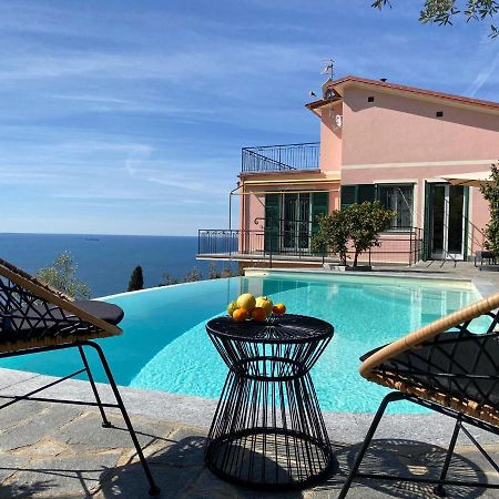 Ferienwohnung Casaviva - Ampio Trilocale Vista Mare Con Piscina - Pieve Alta Pieve Ligure Exterior foto