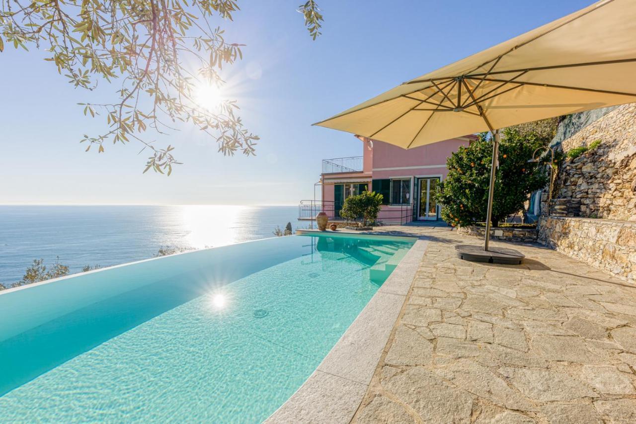 Ferienwohnung Casaviva - Ampio Trilocale Vista Mare Con Piscina - Pieve Alta Pieve Ligure Exterior foto