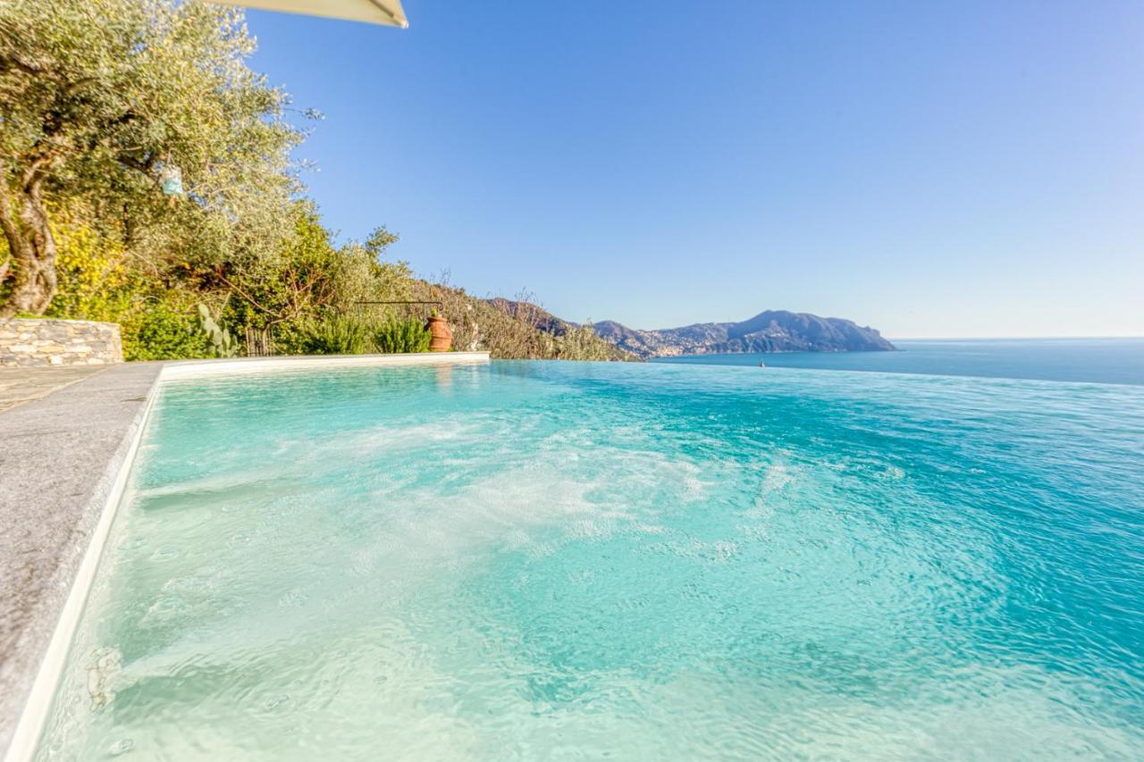 Ferienwohnung Casaviva - Ampio Trilocale Vista Mare Con Piscina - Pieve Alta Pieve Ligure Exterior foto
