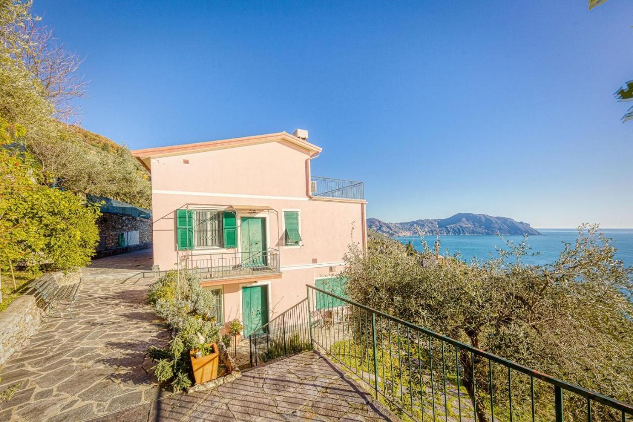 Ferienwohnung Casaviva - Ampio Trilocale Vista Mare Con Piscina - Pieve Alta Pieve Ligure Exterior foto