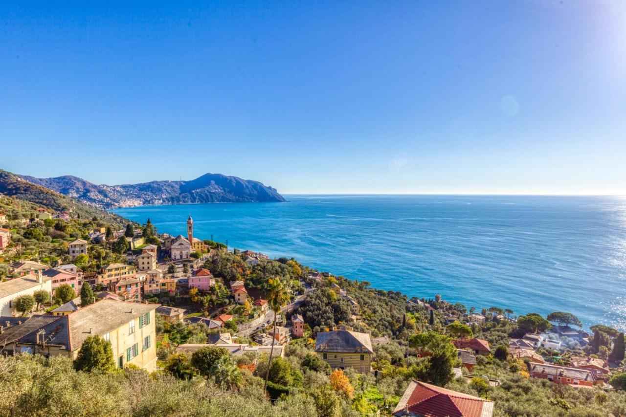 Ferienwohnung Casaviva - Ampio Trilocale Vista Mare Con Piscina - Pieve Alta Pieve Ligure Exterior foto