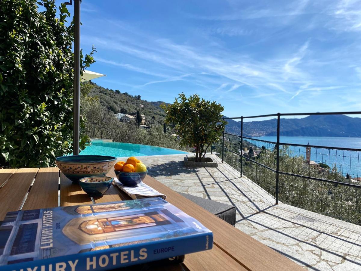 Ferienwohnung Casaviva - Ampio Trilocale Vista Mare Con Piscina - Pieve Alta Pieve Ligure Exterior foto