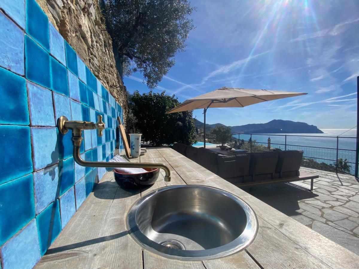 Ferienwohnung Casaviva - Ampio Trilocale Vista Mare Con Piscina - Pieve Alta Pieve Ligure Exterior foto