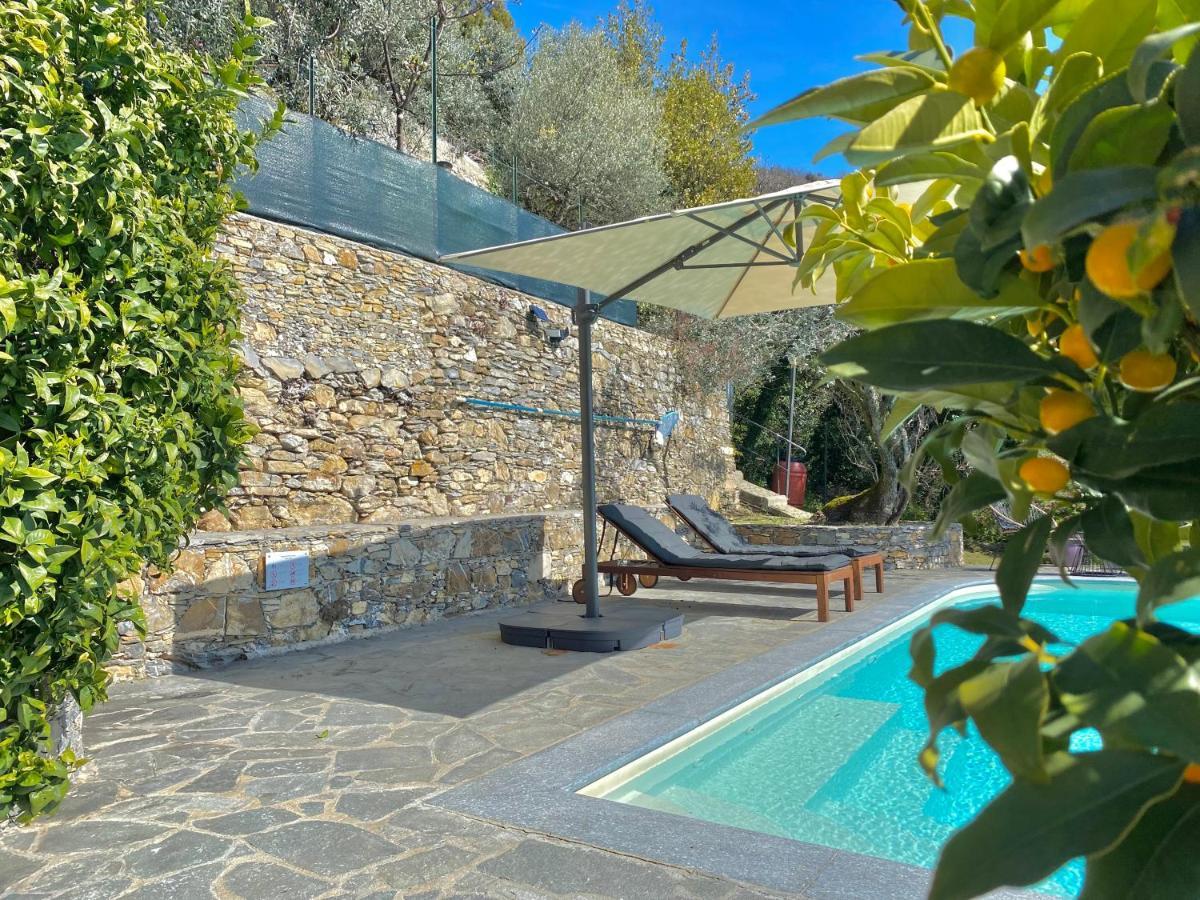 Ferienwohnung Casaviva - Ampio Trilocale Vista Mare Con Piscina - Pieve Alta Pieve Ligure Exterior foto